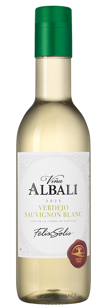 Вино Vina Albali Verdejo Sauvignon Blanc, Felix Solis, 2023, 0.187л, (147102), Испания, Кастилия Ла Манча, белое, полусухое, 0.187 л, Винья Албали Вердехо Совиньон Блан, цена 540 рублей