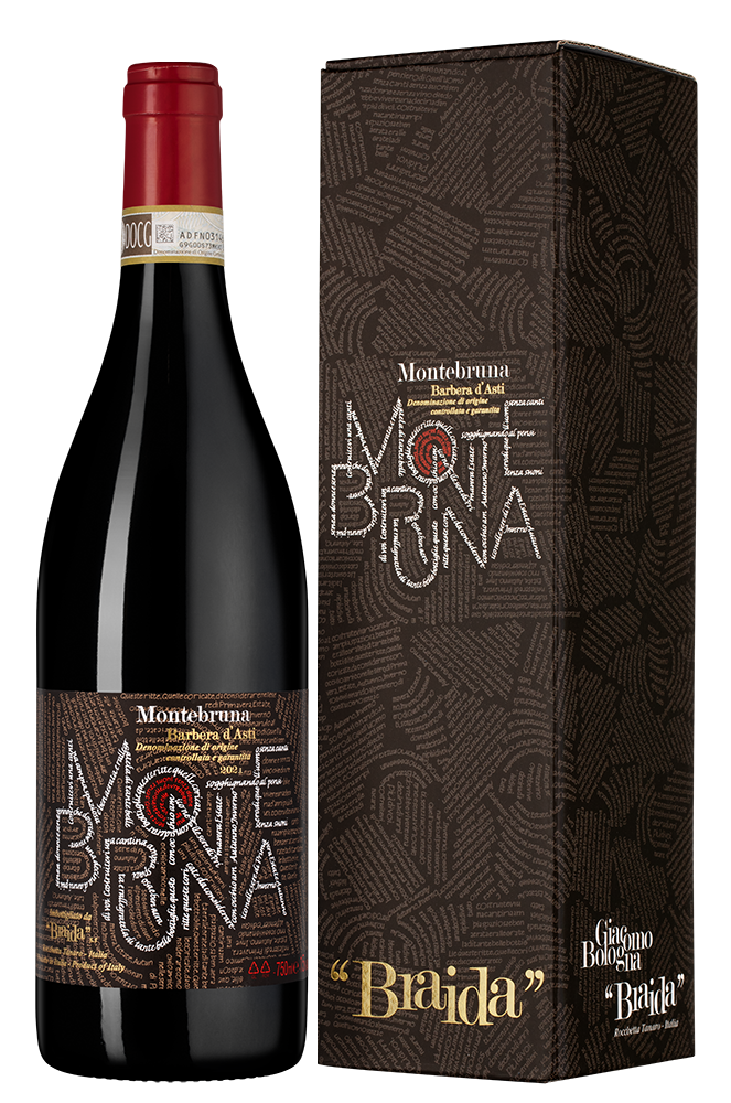 Вино Montebruna в подарочной упаковке, Braida, 2021, (153025), Италия, Пьемонт, красное, сухое, 0.75 л, Монтебруна, цена 8490 рублей