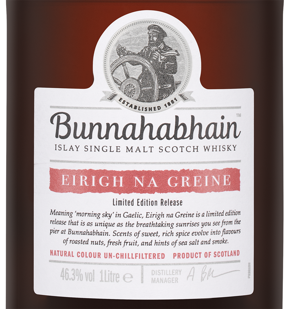 Виски Bunnahabhain Eirigh Na Greine в подарочной упаковке, 1л, (141792), Шотландия, Айла, 1 л, Буннахавэн Эири не Грэйни, цена 15990 рублей