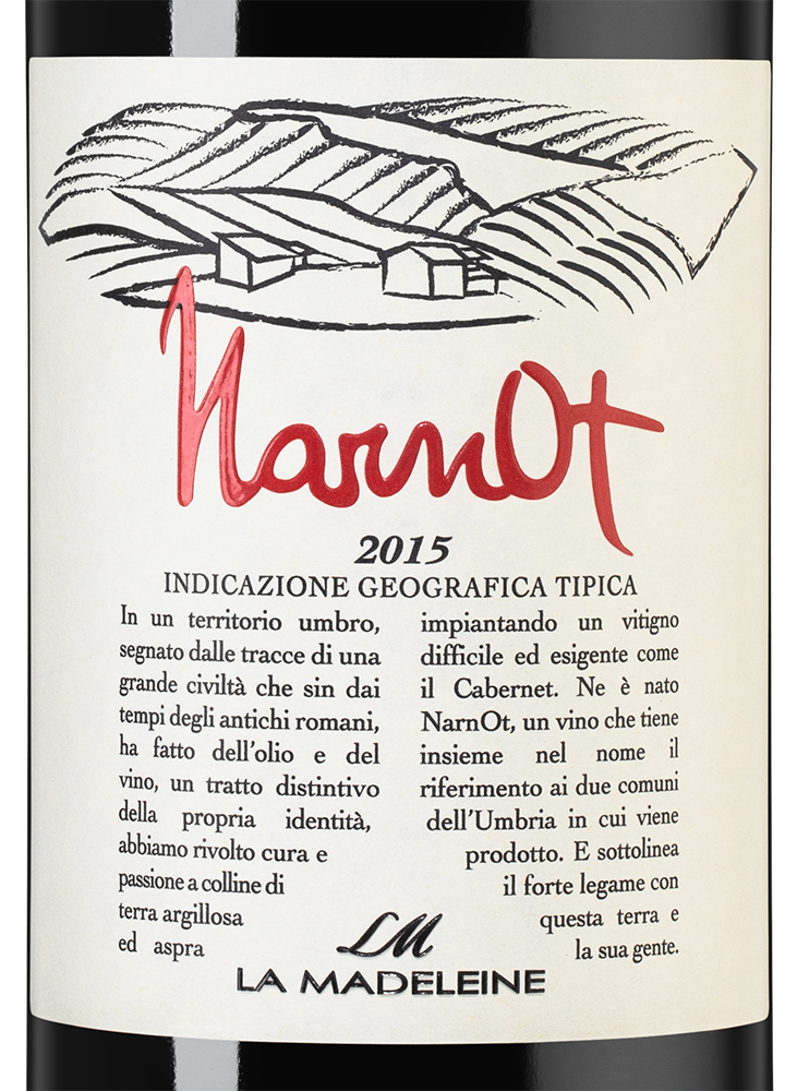 Вино Narnot, La Madeleine, 2015, (130525), Италия, Умбрия, красное, сухое, 0.75 л, Нарнот, цена 7490 рублей