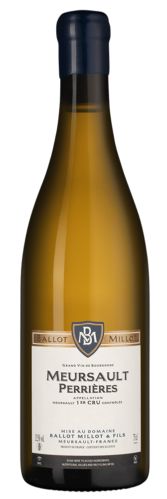 Вино Meursault Premier Cru Perrieres, Domaine Ballot Millot et Fils, 2023, (154460), Франция, Бургундия, белое, сухое, 0.75 л, Мерсо Премье Крю Перрьер, цена 82490 рублей
