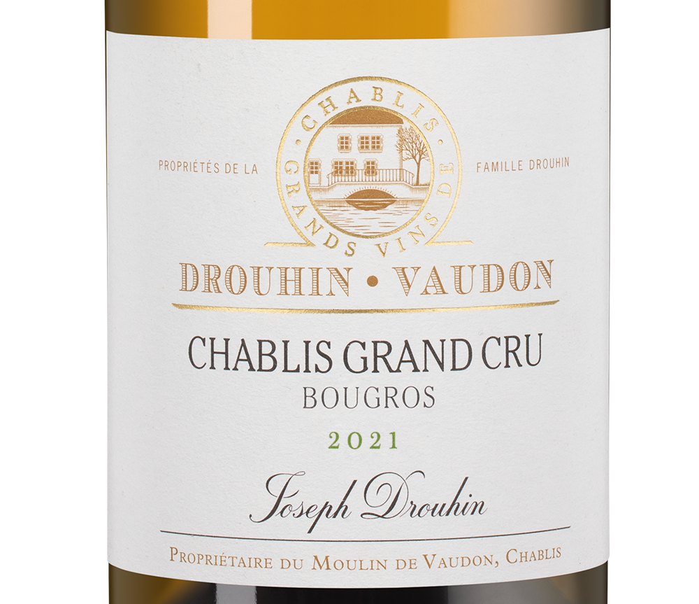 Вино Chablis Grand Cru Bougros, Joseph Drouhin, 2021, (118466), Франция, Бургундия, белое, сухое, 0.75 л, Шабли Гран Крю Бугро, цена 32490 рублей