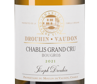Вино с грушевым вкусом Chablis Grand Cru Bougros