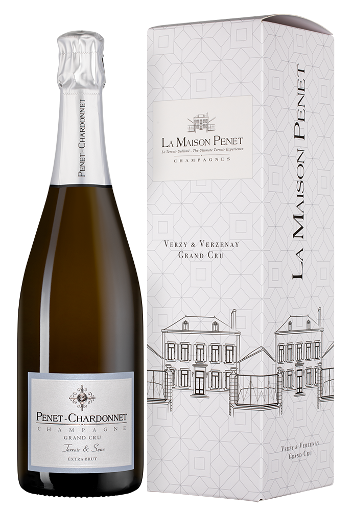 Шампанское Terroir & Sens Grand Cru в подарочной упаковке, Maison Alexandre Penet, (149037), Франция, Шампань, белое, экстра брют, 0.75 л, Терруар э Санс Гран Крю, цена 22290 рублей
