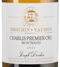 Вино Chablis Premier Cru Montmains, (139494), белое сухое, 2021 г., 0.75 л, Шабли Премье Крю Монмэн цена 12490 рублей