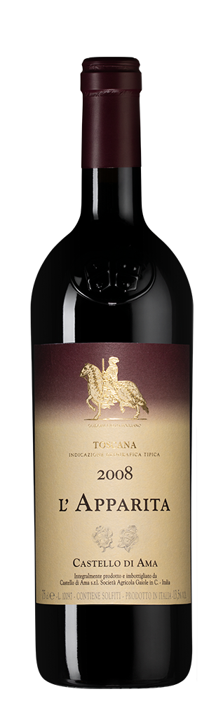 Вино L`Apparita, Castello di Ama, 2008, (139185), Италия, Тоскана, красное, сухое, 0.75 л, Л`Аппарита, цена 99990 рублей