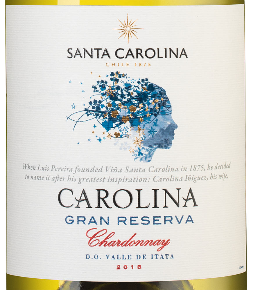 Вино Gran Reserva Chardonnay, Santa Carolina, 2019, (132267), Чили, Центральная Долина, белое, сухое, 0.75 л, Гран Ресерва Шардоне, цена 2490 рублей