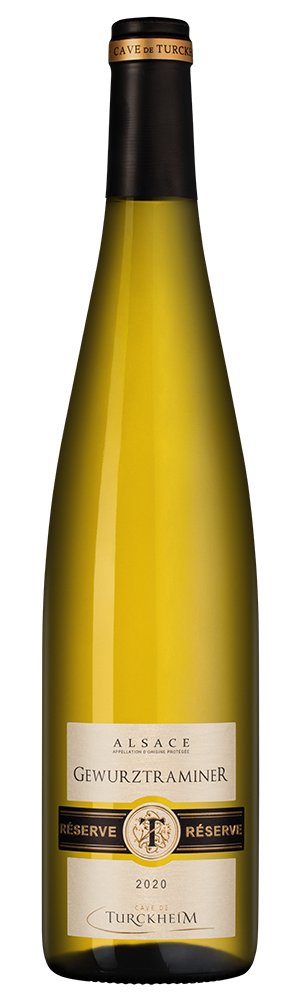 Вино Gewurztraminer Reserve, Cave de Turckheim, 2020, (148593), Франция, Эльзас, белое, полусладкое, 0.75 л, Гевюрцтраминер Резерв, цена 3990 рублей