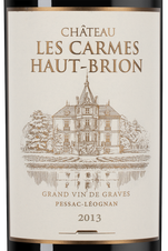 Вино Chateau Les Carmes Haut-Brion, (139352), красное сухое, 2013 г., 0.75 л, Шато Ле Карм О-Брион цена 22490 рублей