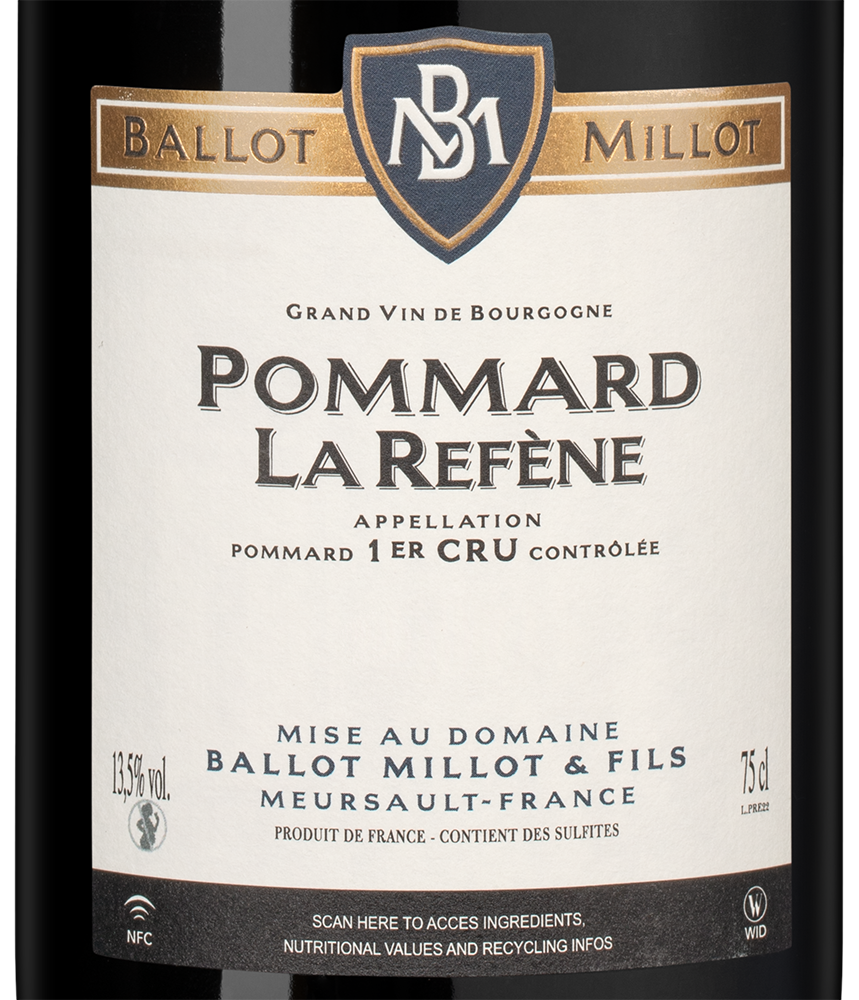 Вино Pommard Premier Cru La Refene, Domaine Ballot Millot et Fils, 2023, (154463), Франция, Бургундия, красное, сухое, 0.75 л, Поммар Премье Крю Ля Рефен, цена 29990 рублей