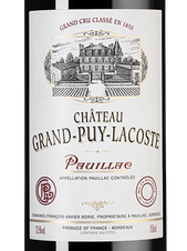 Вино Chateau Grand-Puy-Lacoste, (145658), красное сухое, 1998 г., 0.75 л, Шато Гран-Пюи-Лакост цена 34990 рублей