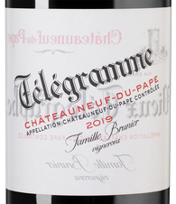Вино Chateauneuf-du-Pape Telegramme, (129077), красное сухое, 2019 г., 0.75 л, Шатонеф-дю-Пап Телеграмм цена 10490 рублей