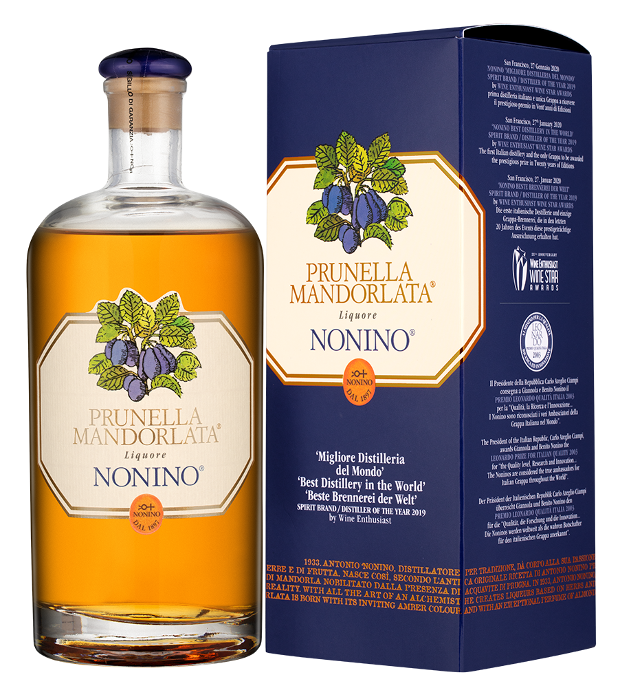 Ликер Prunella Mandorlata в подарочной упаковке, (104884), Италия, Фриули-Венеция-Джулия, 0.7 л, Прунелла Мандорлата, цена 6690 рублей