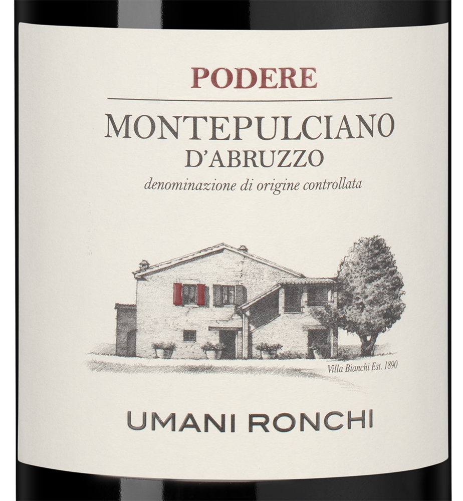 Вино Podere Montepulciano d'Abruzzo, Umani Ronchi, 2023, (152535), Италия, Абруццо, красное, сухое, 0.75 л, Монтепульчано д'Абруццо Подере, цена 2190 рублей