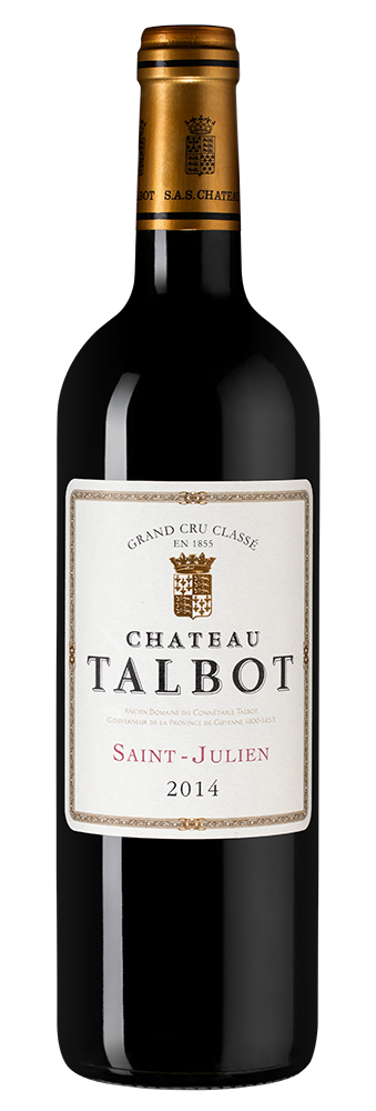 Вино Chateau Talbot Grand Cru Classe (Saint-Julien), 2014, (149886), Франция, Бордо, красное, сухое, 0.75 л, Шато Тальбо, цена 29990 рублей