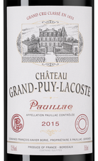 Вино Chateau Grand-Puy-Lacoste, (104254), красное сухое, 2015 г., 0.75 л, Шато Гран-Пюи-Лакост цена 19990 рублей