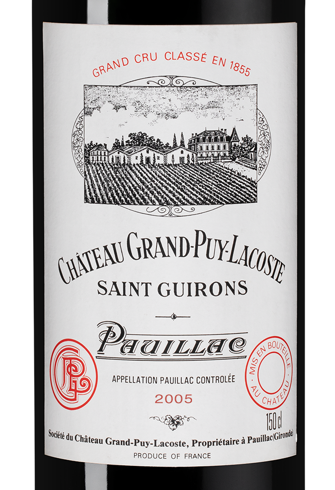 Вино Chateau Grand-Puy-Lacoste (Pauillac), 2005, 1.5л, (151559), Франция, Бордо, красное, сухое, 1.5 л, Шато Гран-Пюи-Лакост, цена 119990 рублей