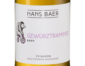 Вино Hans Baer Gewurztraminer, (136869), белое полусладкое, 2021 г., 0.75 л, Ханс Баер Гевюрцтраминер цена 1440 рублей