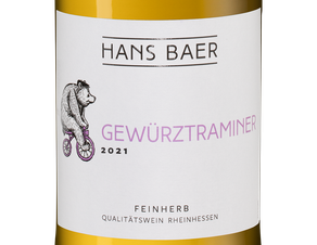 Вино Hans Baer Gewurztraminer, (136869), белое полусладкое, 2021, 0.75 л, Ханс Баер Гевюрцтраминер цена 1440 рублей