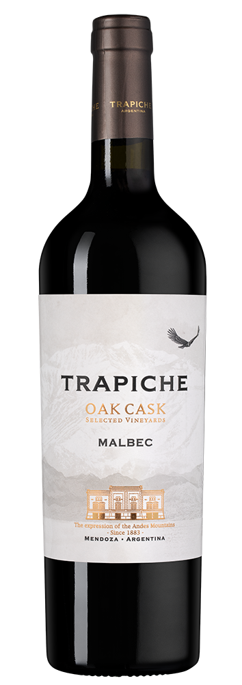 Вино Trapiche Oak Cask Malbec, 2025, (158886), Аргентина, Мендоса, красное, сухое, 0.75 л, Оук Каск Мальбек, цена 1890 рублей