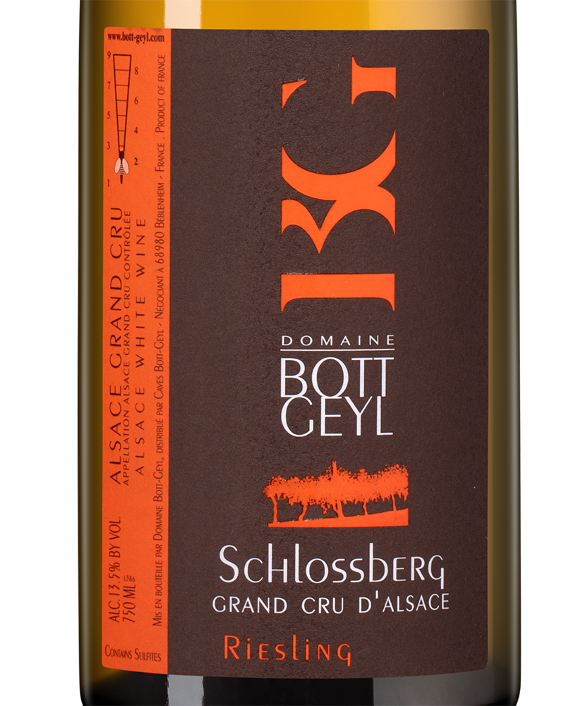 Вино Riesling Grand Cru Schlossberg, Domaine Bott-Geyl, 2020, (153328), Франция, Эльзас, белое, полусухое, 0.75 л, Рислинг Гран Крю Шлоссберг, цена 13490 рублей