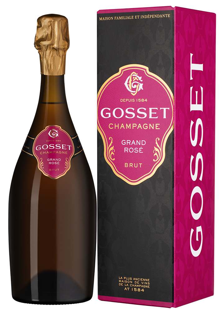 Шампанское Gosset Grand Rose Brut в подарочной упаковке, 1.5л, (153231), Франция, Шампань, розовое, экстра брют, 1.5 л, Гран Розе Брют, цена 52490 рублей