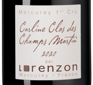 Красные французские вина Mercurey 1er Cru Carline Clos des Champs Martin