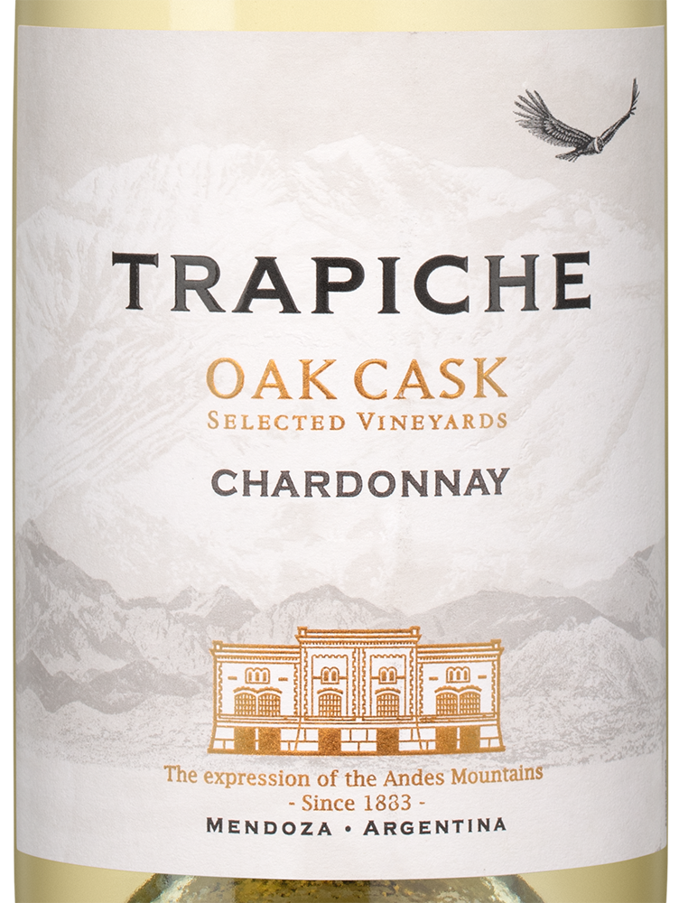 Вино Chardonnay Oak Cask, Trapiche, 2025, (155172), Аргентина, Мендоса, белое, сухое, 0.75 л, Шардоне Оук Каск, цена 1323 рублей