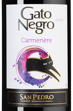 Вино Gato Negro Carmenere, (140596), красное сухое, 2022 г., 0.75 л, Гато Негро Карменер цена 990 рублей