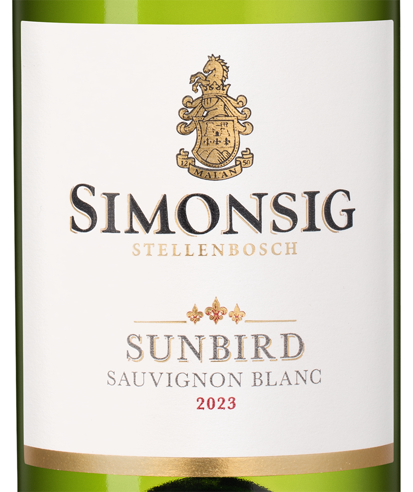 Вино Sauvignon Blanc Sunbird, Simonsig, 2023, (145315), Южная Африка, Стелленбош, белое, сухое, 0.75 л, Совиньон Блан Санберд, цена 2890 рублей