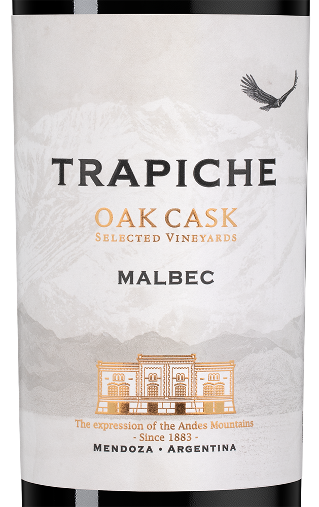 Вино Trapiche Oak Cask Malbec, 2025, (158886), Аргентина, Мендоса, красное, сухое, 0.75 л, Оук Каск Мальбек, цена 1890 рублей