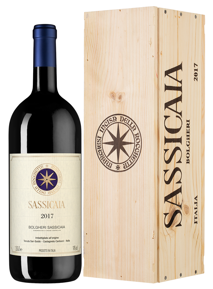 Вино Sassicaia, Tenuta San Guido, 2017, 1.5л, (122510), Италия, Тоскана, красное, сухое, 1.5 л, Сассикайя, цена 299990 рублей