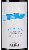 Вино из Кастилия Ла Манча безалкогольное Vina Albali Cabernet Tempranillo Low Alcohol, 0,5%