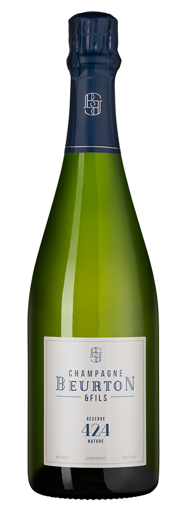 Шампанское Reserve 424 Nature, Beurton et Fils, (146692), Франция, Шампань, белое, экстра брют, 0.75 л, Резерв 424 Натюр, цена 9490 рублей