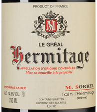 Вино Hermitage Le Greal, (118236), красное сухое, 2017 г., 0.75 л, Эрмитаж Ле Греаль цена 47490 рублей
