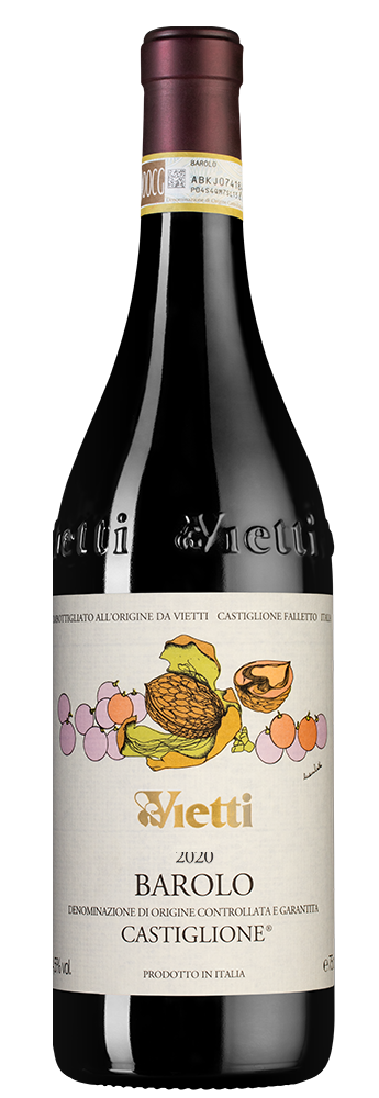Вино Barolo Castiglione, Vietti, 2020, (149122), Италия, Пьемонт, красное, сухое, 0.75 л, Бароло Кастильоне, цена 18990 рублей