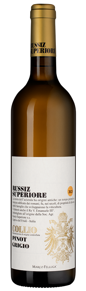 Вино Collio Pinot Grigio, Russiz Superiore, 2023, (152297), Италия, Фриули-Венеция-Джулия, белое, сухое, 0.75 л, Коллио Пино Гриджо, цена 7390 рублей