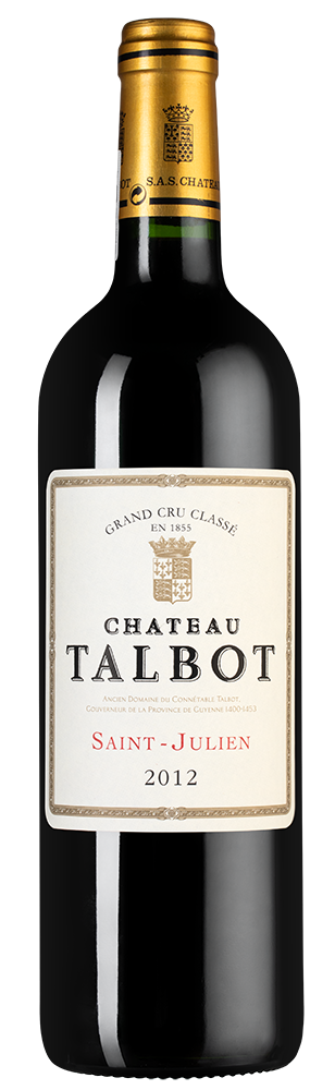 Вино Chateau Talbot Grand Cru Classe (Saint-Julien), 2012, (139571), Франция, Бордо, красное, сухое, 0.75 л, Шато Тальбо, цена 26490 рублей