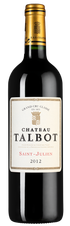 Вино Chateau Talbot Grand Cru Classe (Saint-Julien), (139571), красное сухое, 2012 г., 0.75 л, Шато Тальбо цена 19990 рублей