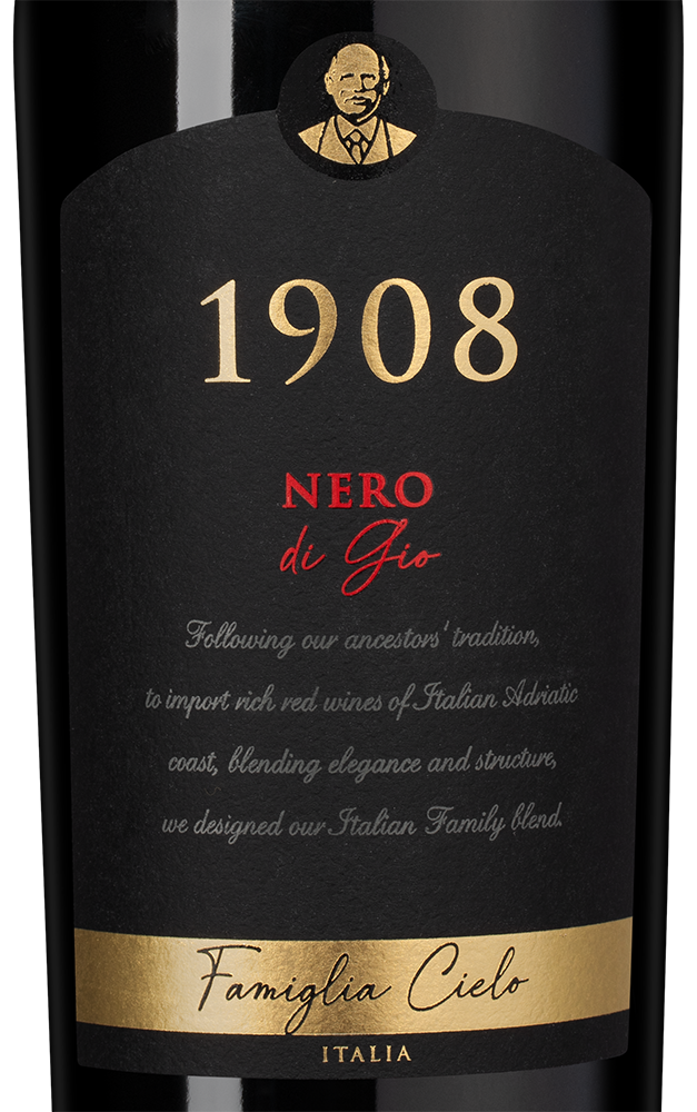 Вино Nero di Gio, Cielo, 2022, (160240), Италия, красное, полусухое, 0.75 л, Неро ди Джо, цена 3990 рублей