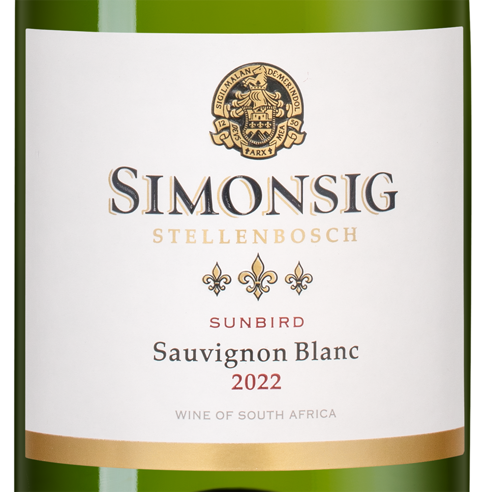 Вино Sauvignon Blanc Sunbird, Simonsig, 2022, (141066), Южная Африка, Стелленбош, белое, сухое, 0.75 л, Совиньон Блан Санберд, цена 2890 рублей