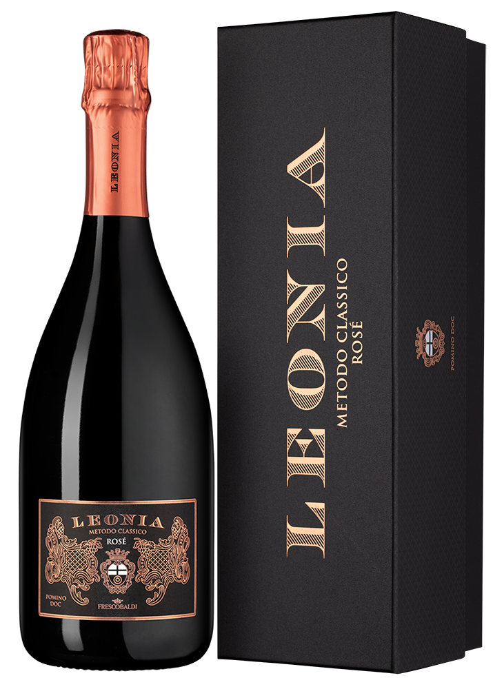 Игристое вино Leonia Rose в подарочной упаковке, Frescobaldi, 2020, (151328), Италия, Тоскана, розовое, экстра брют, 0.75 л, Леония Розе, цена 9443 рублей
