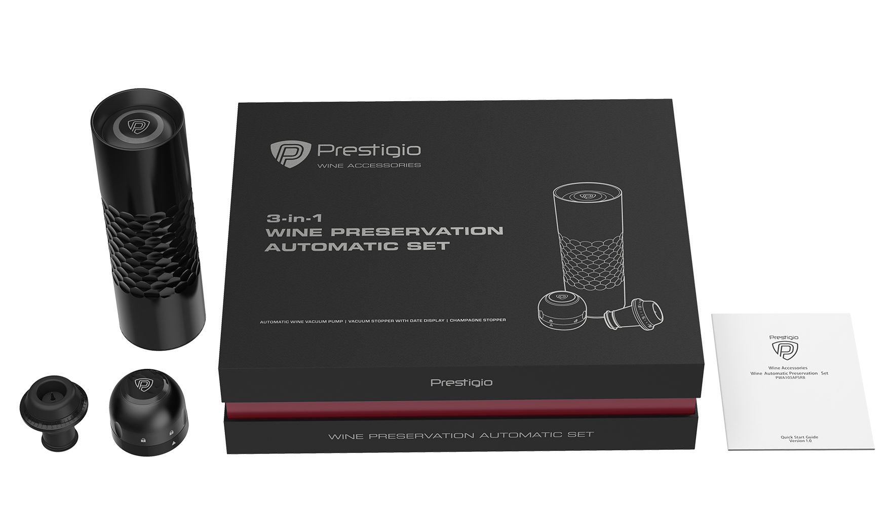 Автоматический набор для хранения вина Prestigio, (137927), Россия, Автоматический набор для хранения вина Prestigio, цена 6590 рублей