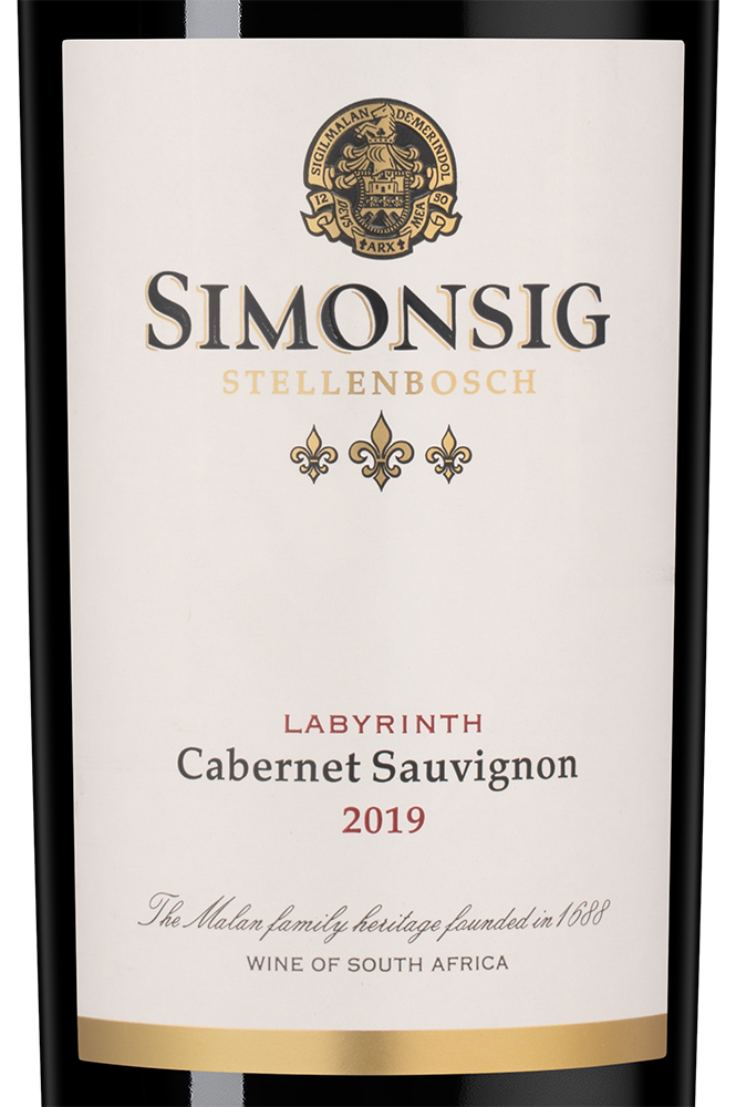 Вино Cabernet Sauvignon Labyrinth, Simonsig, 2019, (143370), Южная Африка, Стелленбош, красное, сухое, 0.75 л, Каберне Совиньон Лабиринт, цена 3353 рублей