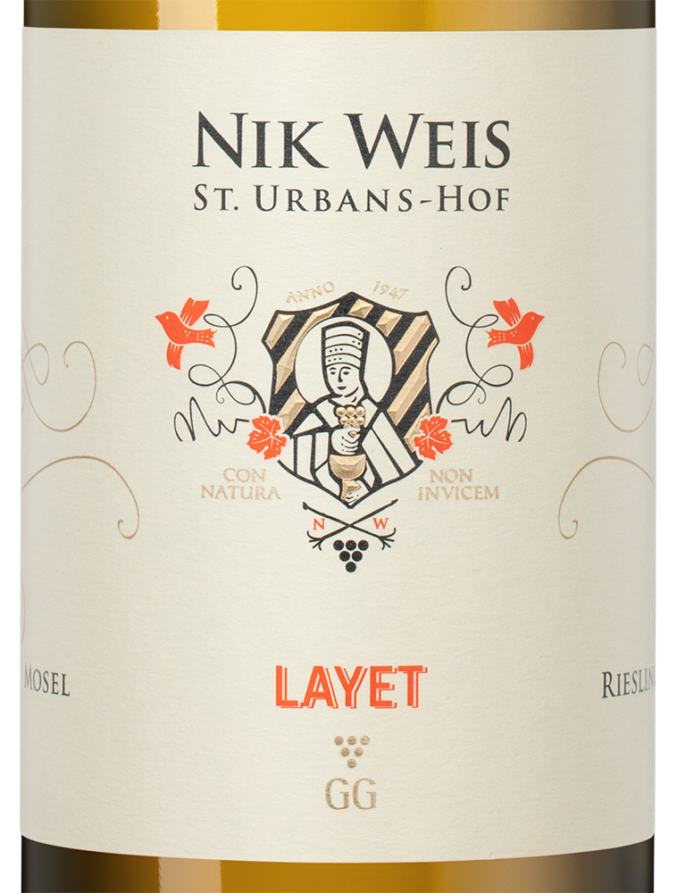 Вино Riesling Layet GG, Nik Weis St. Urbans-Hof, 2021, (140103), Германия, Мозель, белое, сухое, 0.75 л, Рислинг Лайет ГГ, цена 7693 рублей