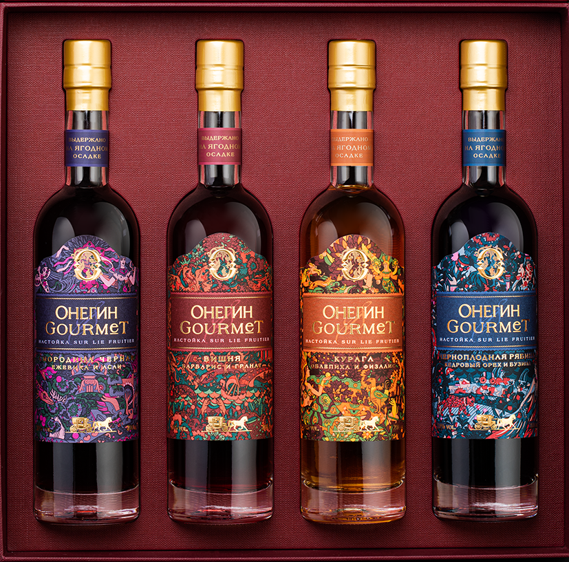 Настойка ягодная сладкая Подарочный набор (4х200 мл) Онегин Gourmet "Сказка", 0.2л, (132795), Россия, 0.2 л, Подарочный набор (4х200 мл) Онегин Gourmet, цена 6490 рублей