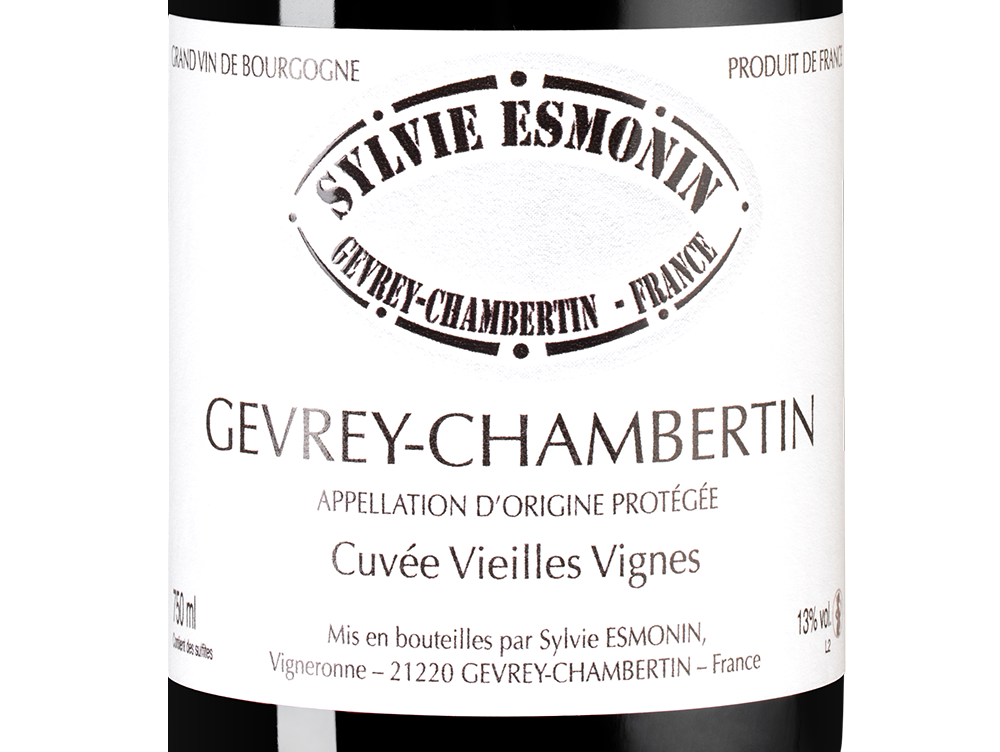 Вино Gevrey-Chambertin Vieilles Vignes, Domaine Sylvie Esmonin, 2022, (152709), Франция, Бургундия, красное, сухое, 0.75 л, Жевре-Шамбертен Вьей Винь, цена 29990 рублей