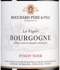 Вино Bourgogne Pinot Noir La Vignee, (120191), красное сухое, 2018 г., 0.75 л, Бургонь Пино Нуар Ла Винье цена 5490 рублей