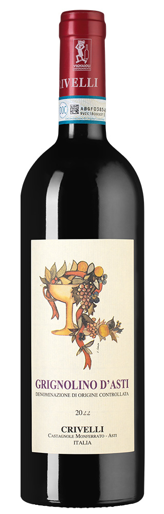 Вино Grignolino d’Asti, Agricola Crivelli, 2022, (145981), Италия, Пьемонт, красное, сухое, 0.75 л, Гриньолино д'Асти, цена 6690 рублей