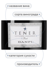 Игристое вино Tener Sauvignon Chardonnay, (140401), белое брют, 2021, 0.75 л, Тенер Совиньон Шардоне цена 3340 рублей